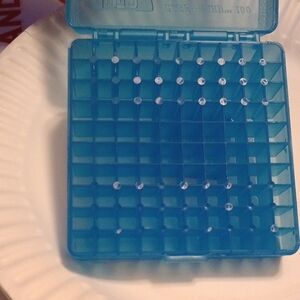 MTM .22LR Ammo Storage Case, Holds 100 Bullets, NWT, See Through Blue